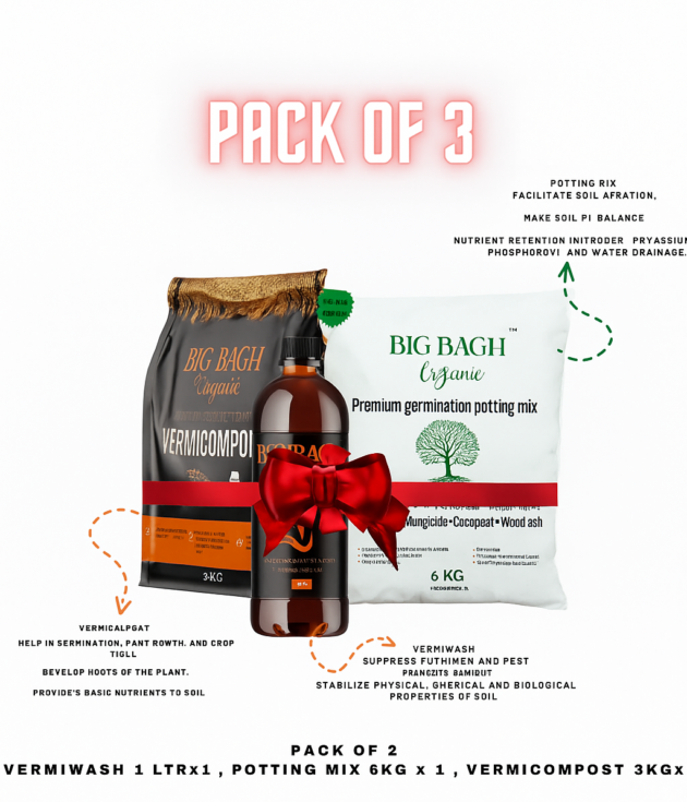 Pack of 3  fertilizer gardening kit/All in one